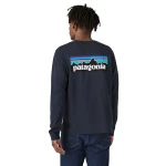 M's L/S P-6 Logo Responsibili-Tee, kolor: NENA New Navy - 3