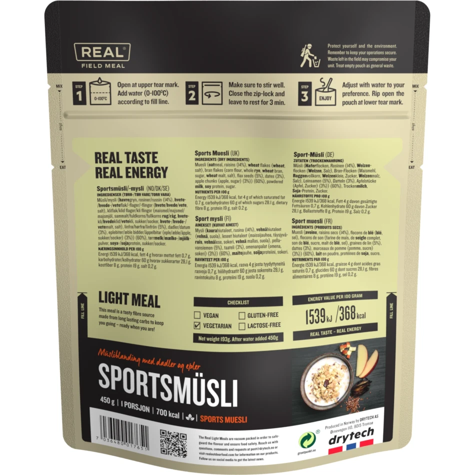 Real Light Meal Sports Muesli