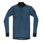 Devold Wool Mesh 190 Zip Neck MAN, kolor: Flood/Caviar