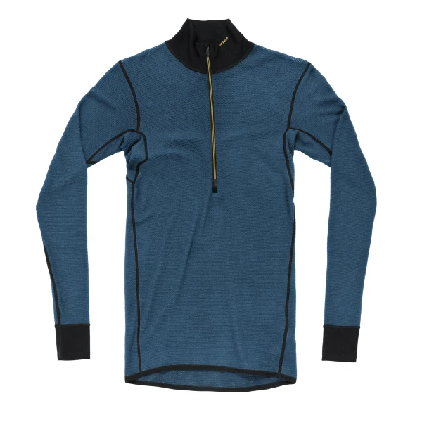 Devold Wool Mesh 190 Zip Neck MAN, kolor: Flood/Caviar