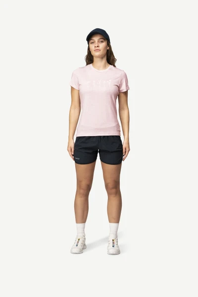 Devold Classic Flowers Tee WMN, kolor: Chalk Pink