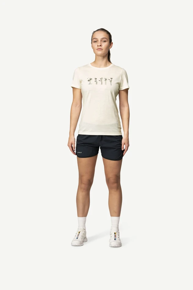 Devold Classic Flowers Tee WMN, kolor: White