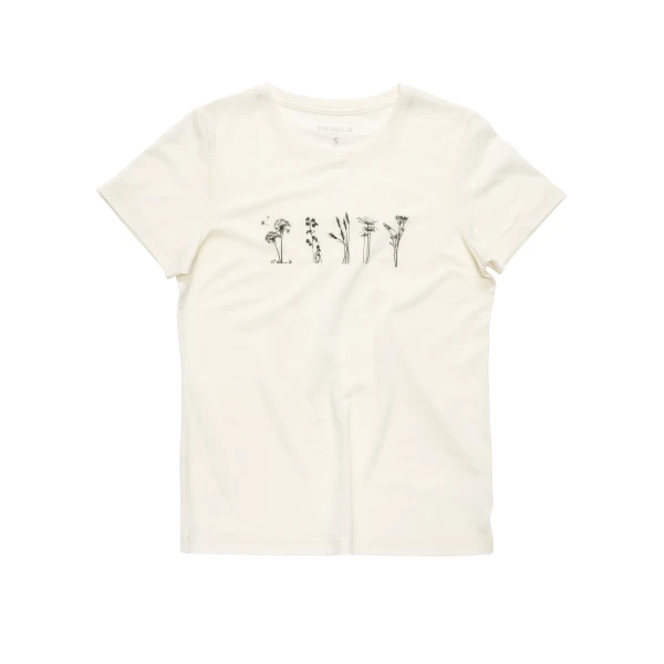 Devold Classic Flowers Tee WMN, kolor: White