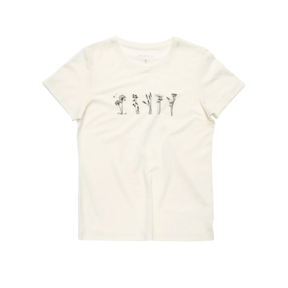 Devold Classic Flowers Tee WMN, kolor: White