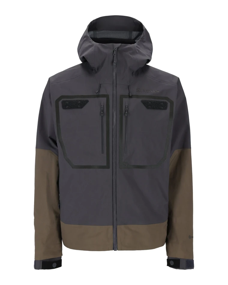 Simms G3 Guide Jacket Dark Elkhorn – przód kurtki wędkarskiej do brodzenia