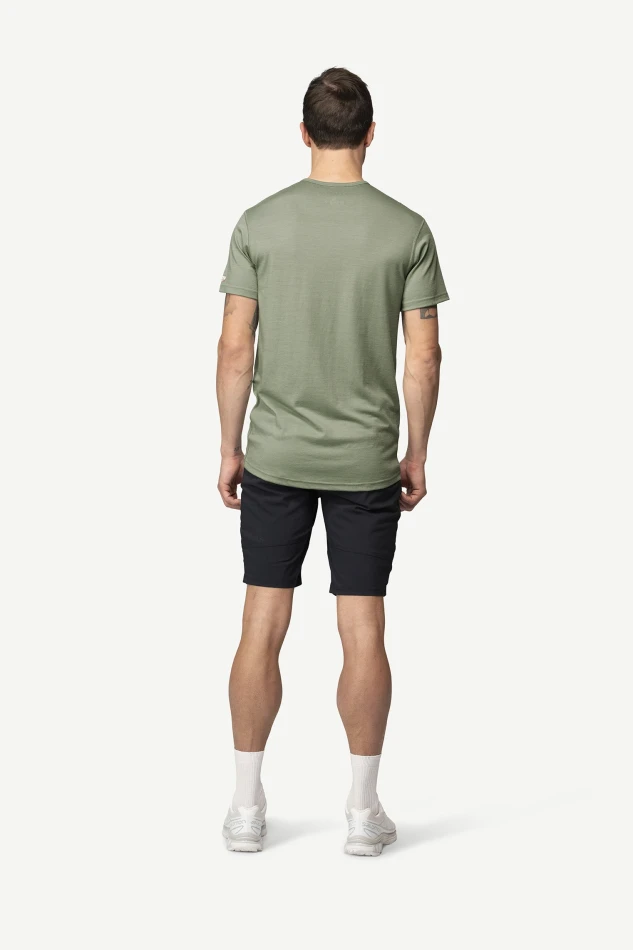 Devold Breeze Plus Merino 200 T-Shirt MAN, kolor: Fog - prezentacja na modelu tył