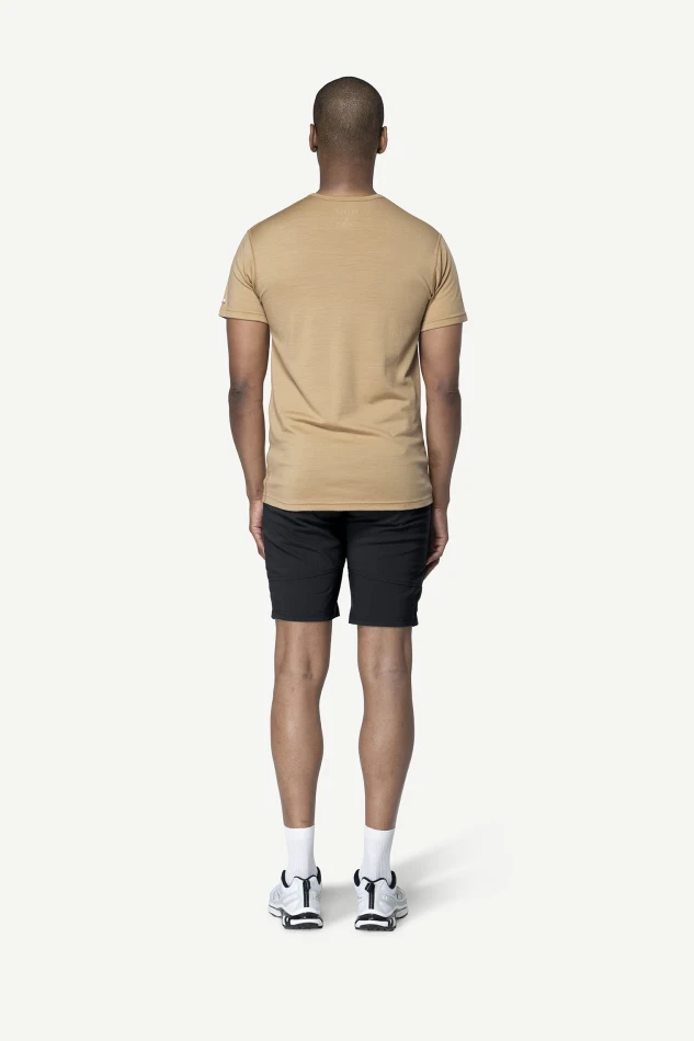 Devold Breeze Plus Merino 200 T-Shirt MAN, kolor: Oat - prezentacja na modelu tył