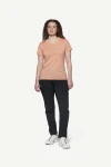 Devold Premium Tee WMN, kolor: Sunrise - prezentacja na modelce - przód