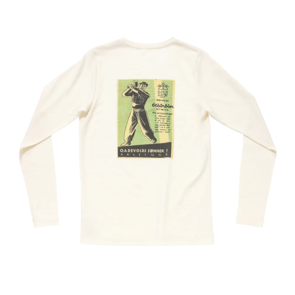 Devold Premium Woodworker LS WMN, kolor: White - tył