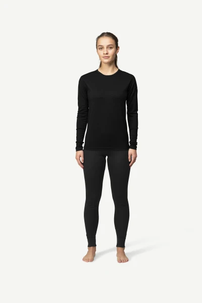 Devold Breeze Plus Merino 200 Shirt WMN, kolor: Black - prezentacja na modelce - przód