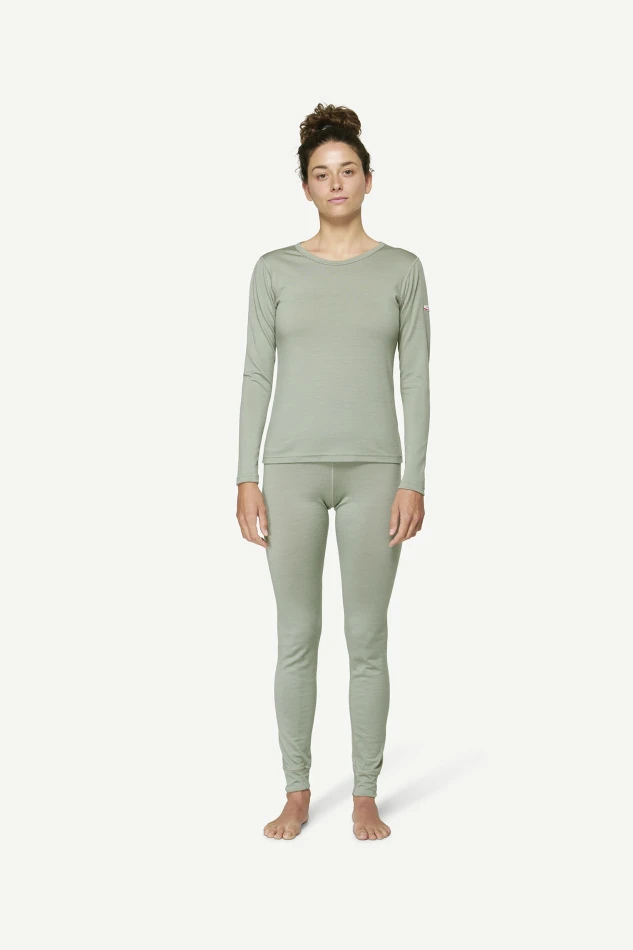 Devold Breeze Plus Merino 200 Shirt WMN, kolor: Fog - prezentacja na modelce - przód