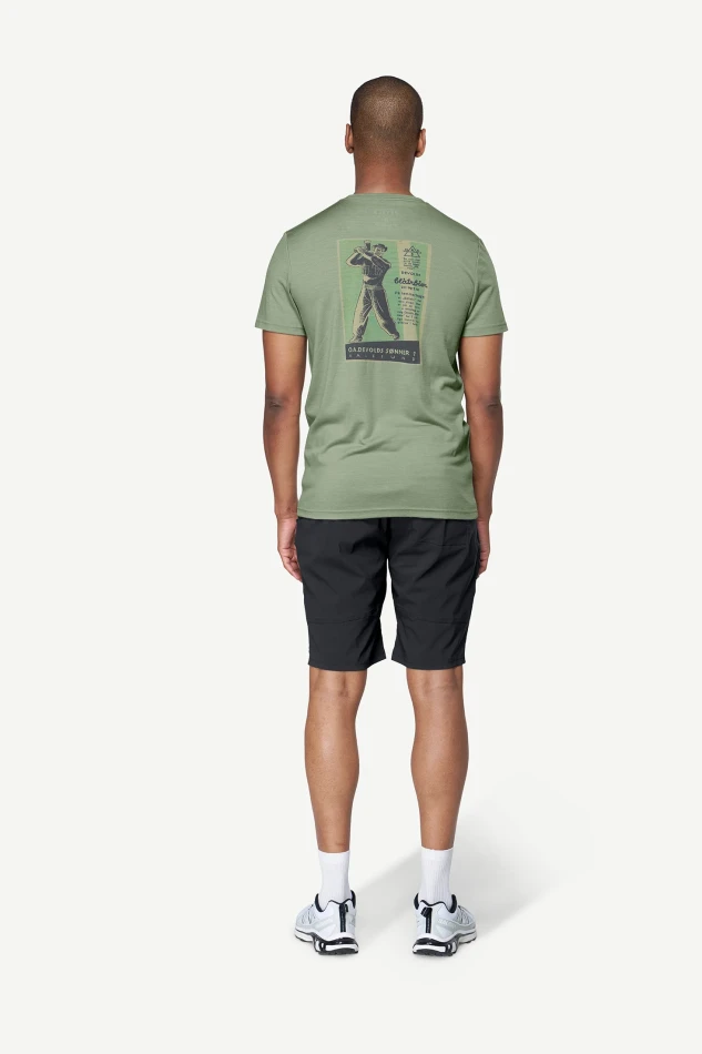 Devold Premium Woodworker Tee MAN, kolor: Fog - prezentacja na modelu - tył