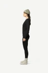 Devold Duo Active Merino 205 Shirt WMN, kolor: Black - prezentacja na modelce - bok