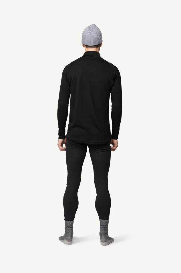 Devold Duo Active Merino 205 Z. Neck MAN, kolor: Black - prezentacja na modelu - tył