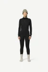 Devold Duo Active Merino 205 Z. Neck WMN, kolor: Black - prezentacja na modelce - przód