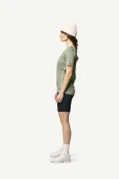 Devold Lauparen Merino 190 Base Tee WMN, kolor: Fog - prezentacja na modelce - bok