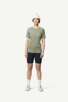 Devold Lauparen Merino 190 Base Tee WMN, kolor: Fog - prezentacja na modelce - przód