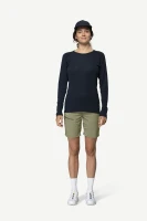 Devold Lauparen Merino 190 Base Shirt WMN, kolor: Ink - prezentacja na modelce - przód