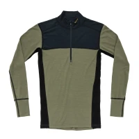 Devold Lauparen Merino 190 Zip Neck MAN, kolor: Ink/Lichen/Black