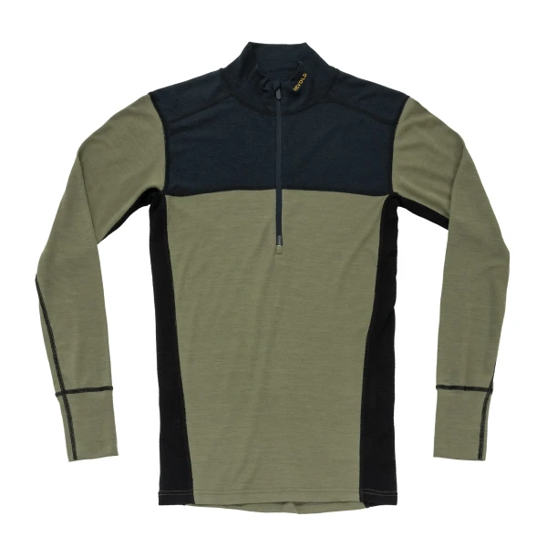 Devold Lauparen Merino 190 Zip Neck MAN, kolor: Ink/Lichen/Black