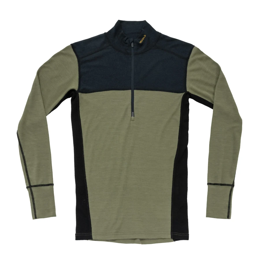 Devold Lauparen Merino 190 Zip Neck MAN, kolor: Ink/Lichen/Black