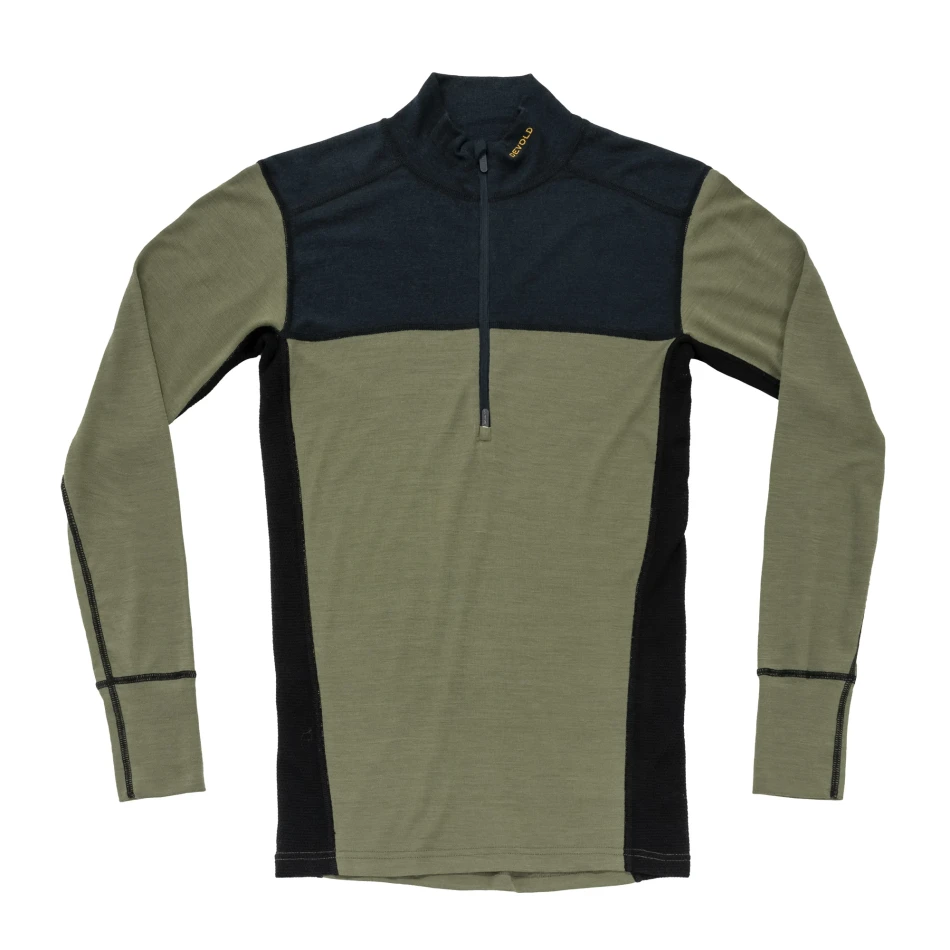 Devold Lauparen Merino 190 Zip Neck MAN, kolor: Ink/Lichen/Black
