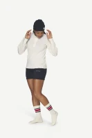 Devold Archive Henley LS, kolor: White - prezentacja na modelce - przód