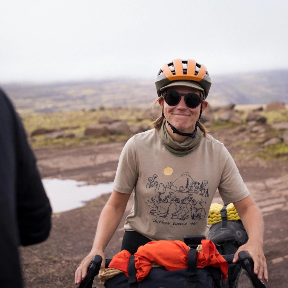 Fjallraven Hoja Lugnt Wool T-shirt W, kolor: 118 - Fossil - 4
