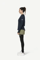 Devold Endurance Merino Crew WMN, kolor: Ink - prezentacja na modelce - bok