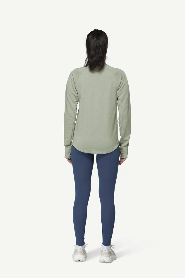 Devold Endurance Merino Zip WMN, kolor: Fog - prezentacja na modelce - tył