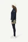 Devold Endurance Merino Zip WMN, kolor: Ink - prezentacja na modelce - bok