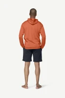 Devold Everyday Hoodie MAN, kolor: Brick - prezentacja na modelu - tył