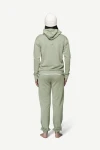 Devold Everyday Hoodie WMN, kolor: Fog - prezentacja na modelce - tył