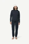 Devold Everyday Hoodie WMN, kolor: Ink - prezentacja na modelce - przód