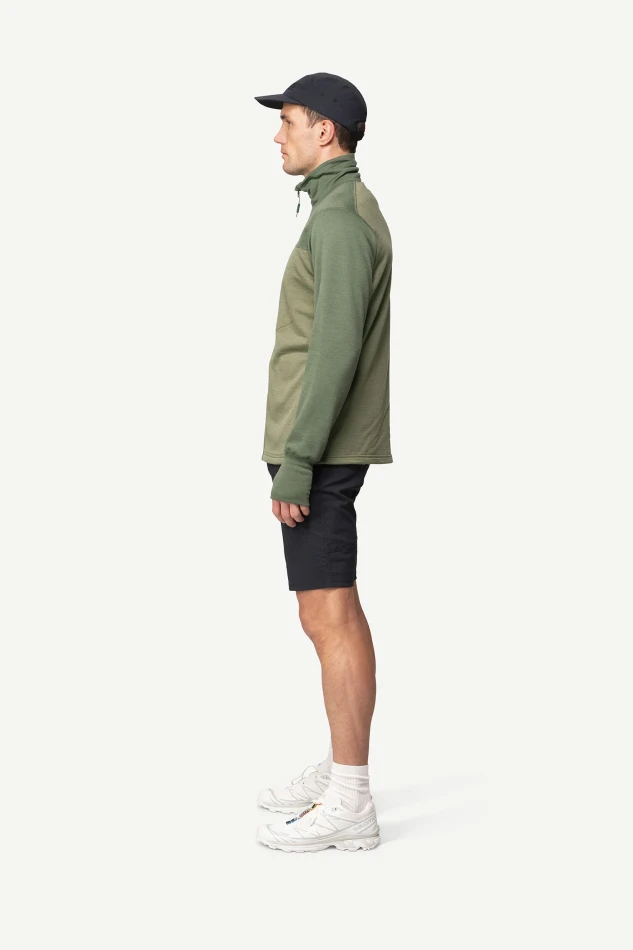 Devold Explorer Merino Jacket MAN, kolor: Forest/Lichen - prezentacja na modelu - bok