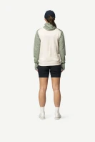Devold Explorer Merino Hooded Jacket WMN, kolor: Fog/Raw White - prezentacja na modelce - tył
