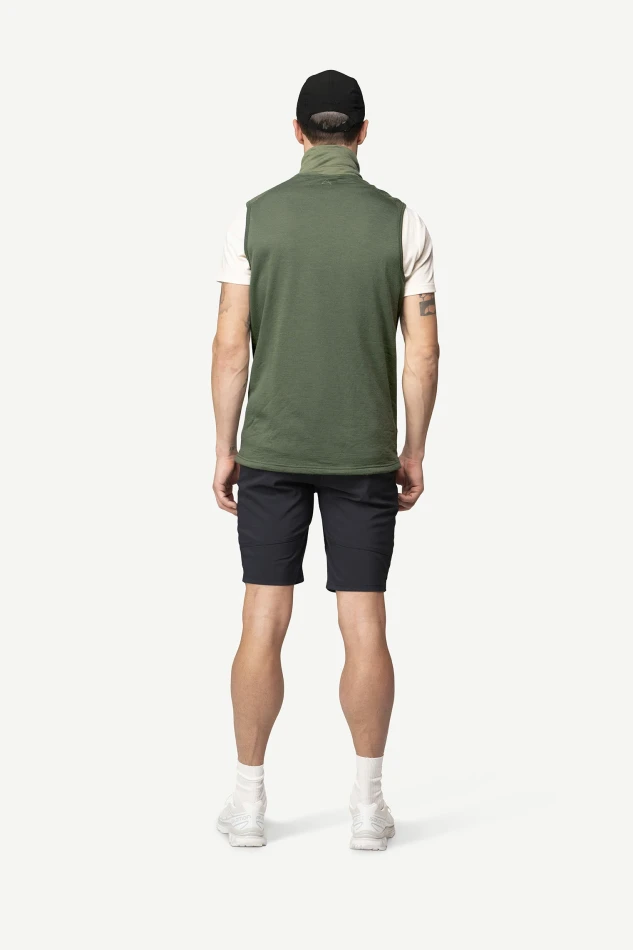Devold Explorer Merino Vest MAN, kolor: Forest/Lichen - prezentacja na modelu - tył