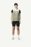 Devold Explorer Merino Vest WMN, kolor: Fog/Raw White - prezentacja na modelce - przód