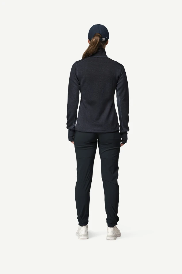 Devold Thermo Wool Jacket WMN, kolor: Ink - prezentacja na modelce - tył
