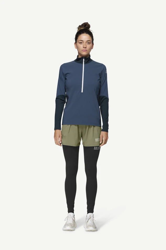 Devold Endurance Merino Cover Zip WMN, kolor: Night - prezentacja na modelce - przód