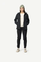 Devold Heroy Merino Jacket WMN, kolor: Caviar - prezentacja na modelce - rozpięta kurtka