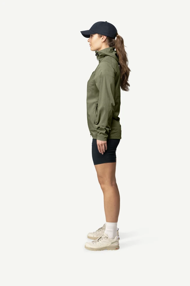 Devold Heroy Merino Jacket WMN, kolor: Lichen - prezentacja na modelce - bok