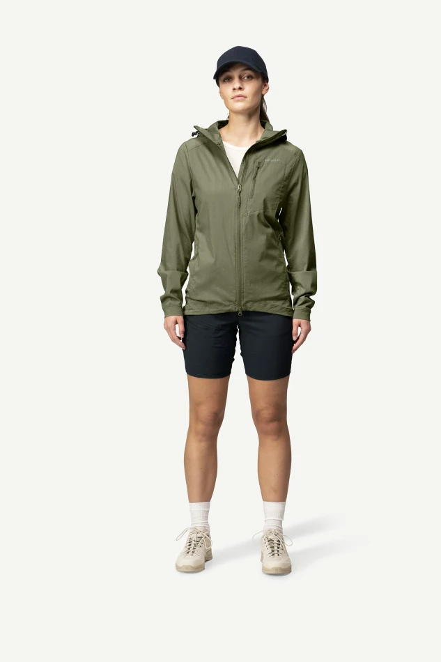 Devold Heroy Merino Jacket WMN, kolor: Lichen - prezentacja na modelce - przód