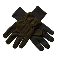 Fleece Gloves w Leather, kolor: 376 - Art Green - 1