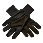 Fleece Gloves w Leather, kolor: 376 - Art Green - 2