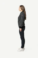 Devold Nordsjo Wool Sweater, kolor: Navy - prezentacja na modelce - bok