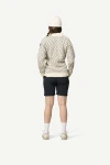 Devold Nordsjo Wool Sweater, kolor: Offwhite - prezentacja na modelce - tył