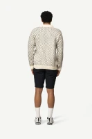 Devold Nordsjo Wool Sweater, kolor: Offwhite - prezentacja na modelu - tył