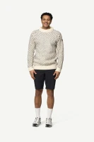 Devold Nordsjo Wool Sweater, kolor: Offwhite - prezentacja na modelu - przód