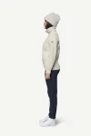 Devold Nansen Wool High Neck, kolor: Grey Melange - prezentacja na modelce - bok